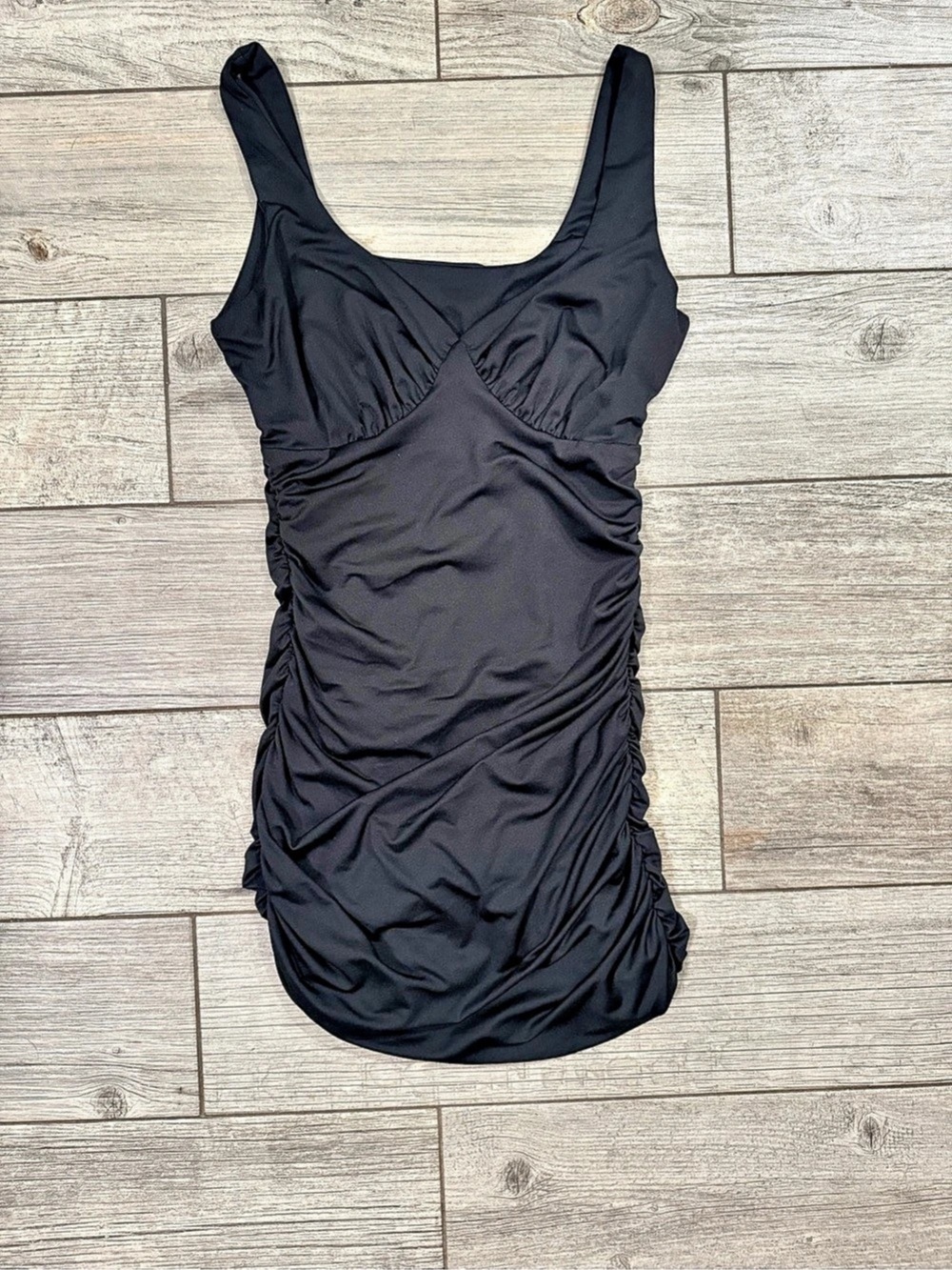 Women’s Black Side Ruched Dress